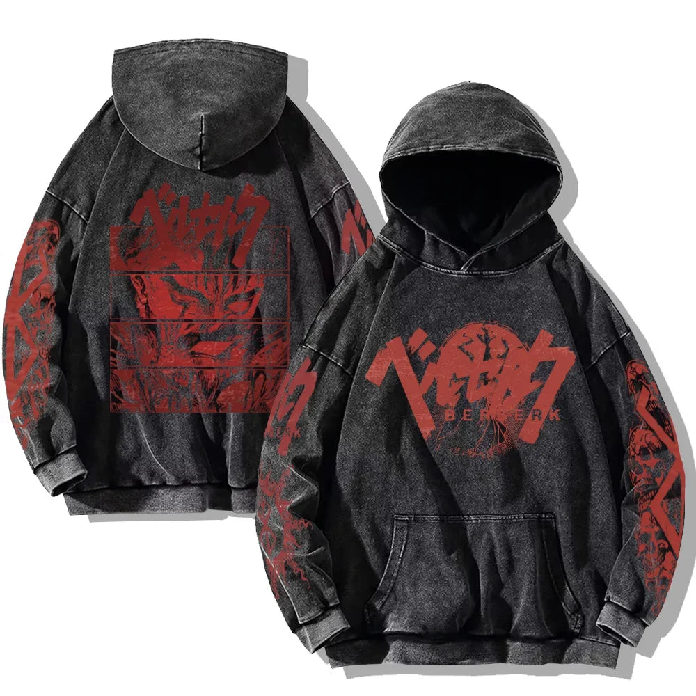 Berserk Washed Hoodie Oversized