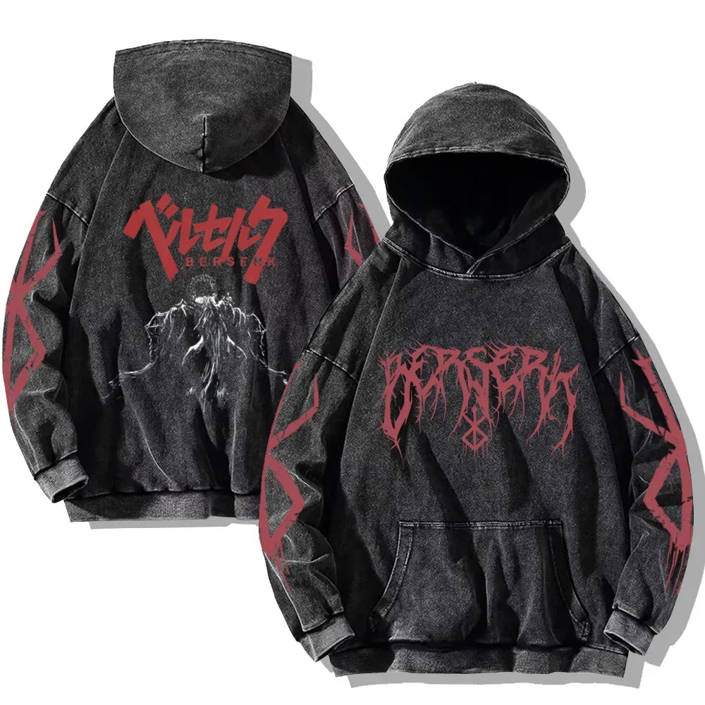 Berserk Washed Hoodie Oversized