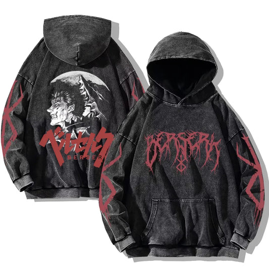 Berserk Washed Hoodie Oversized