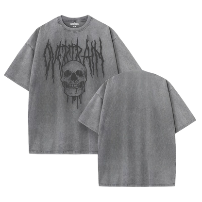 Camiseta oversize con lavado de calavera