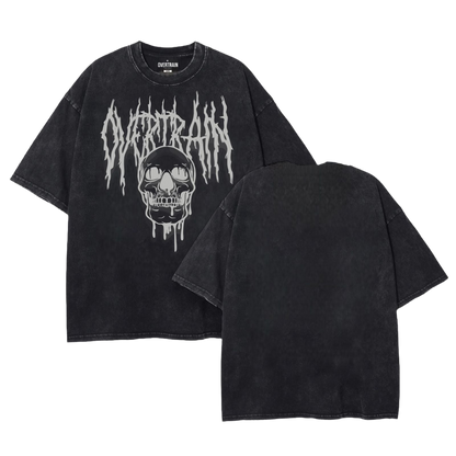 Camiseta oversize con lavado de calavera