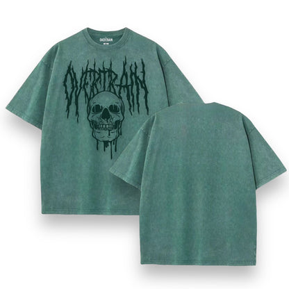 Camiseta oversize con lavado de calavera